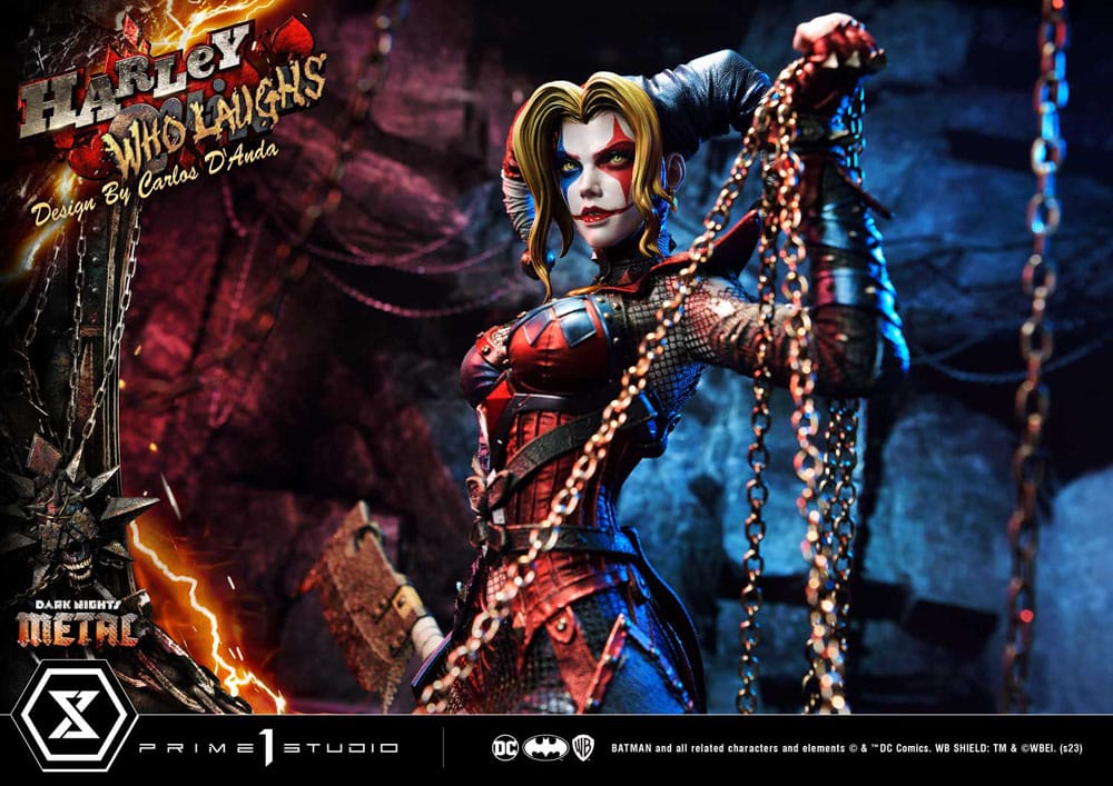 Dark Nights: Metal Museum Masterline Series Statue 1/3 Harley Quinn Who Laughs Concept Design by Caelos D`anda Regular Version 78 cm