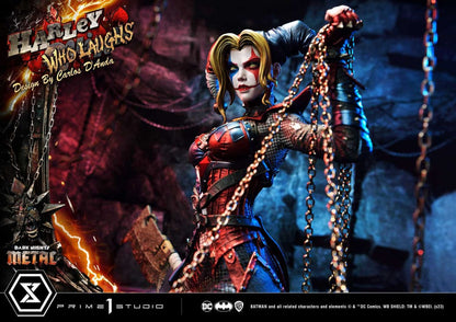 Dark Nights: Metal Museum Masterline Series Statue 1/3 Harley Quinn Who Laughs Concept Design by Caelos D`anda Regular Version 78 cm