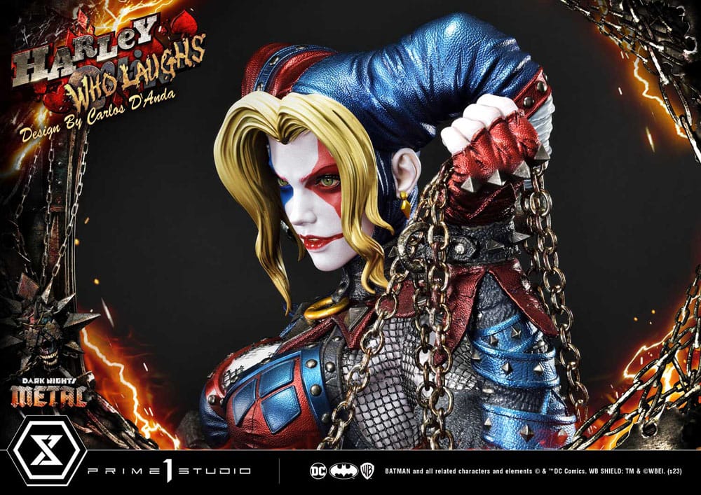 Dark Nights: Metal Museum Masterline Series Statue 1/3 Harley Quinn Who Laughs Concept Design by Caelos D`anda Deluxe