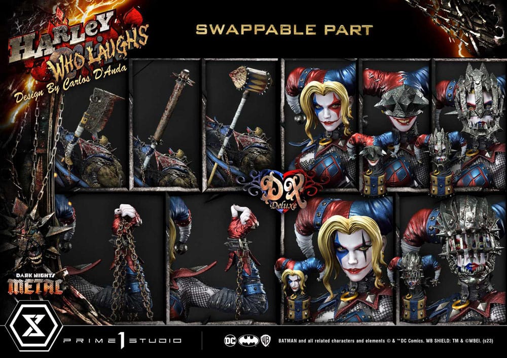Dark Nights: Metal Museum Masterline Series Statue 1/3 Harley Quinn Who Laughs Concept Design by Caelos D`anda Deluxe