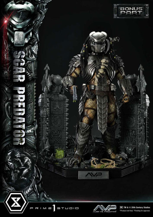 The Alien vs. Predator Museum Masterline Series Statue 1/3 Scar Predator Deluxe Bonus Version 93 cm Statues