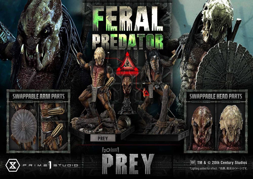 Prey (Movie) Museum Masterline Series Statue 1/3 Feral Predator 89 cm Statues