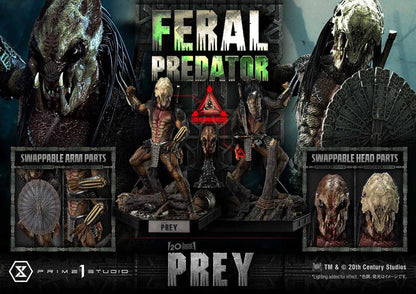 Prey (Movie) Museum Masterline Series Statue 1/3 Feral Predator 89 cm Statues