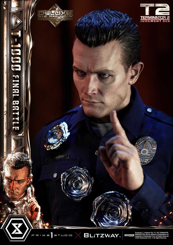 Terminator 2 Museum Masterline Series Statue 1/3 T-1000 Final Battle Deluxe Version 73 cm