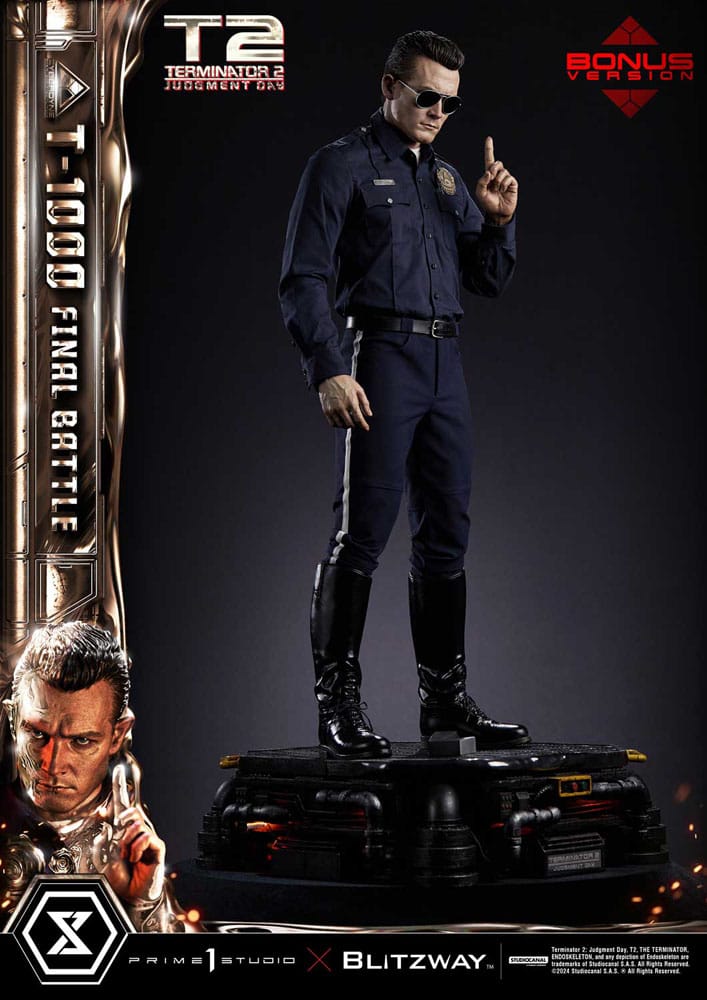 Terminator 2 Museum Masterline Series Statue 1/3 T-1000 Final Battle Deluxe Bonus Version 73 cm