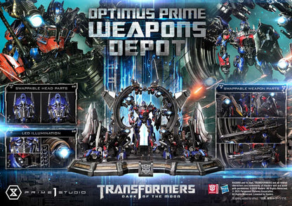 Transformers: Dark of the Moon (Film) Museum Masterline Statue Optimus Prime Weapons Depot 127 cm
