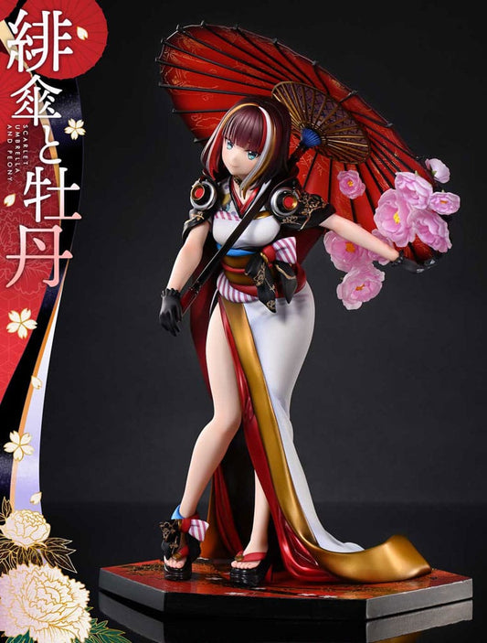 Original Illustration by Fuzichoco Prisma Wing PVC Statue 1/7 Scarlet Umbrella And Peony 28 cm Statues