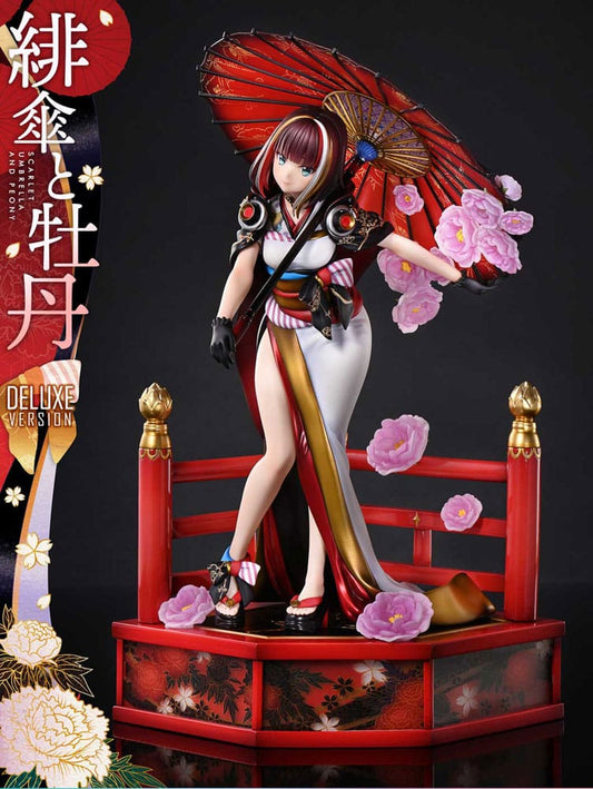 Original Illustration by Fuzichoco Prisma Wing PVC Statue 1/7 Scarlet Umbrella And Peony Deluxe Version 32 cm Statues