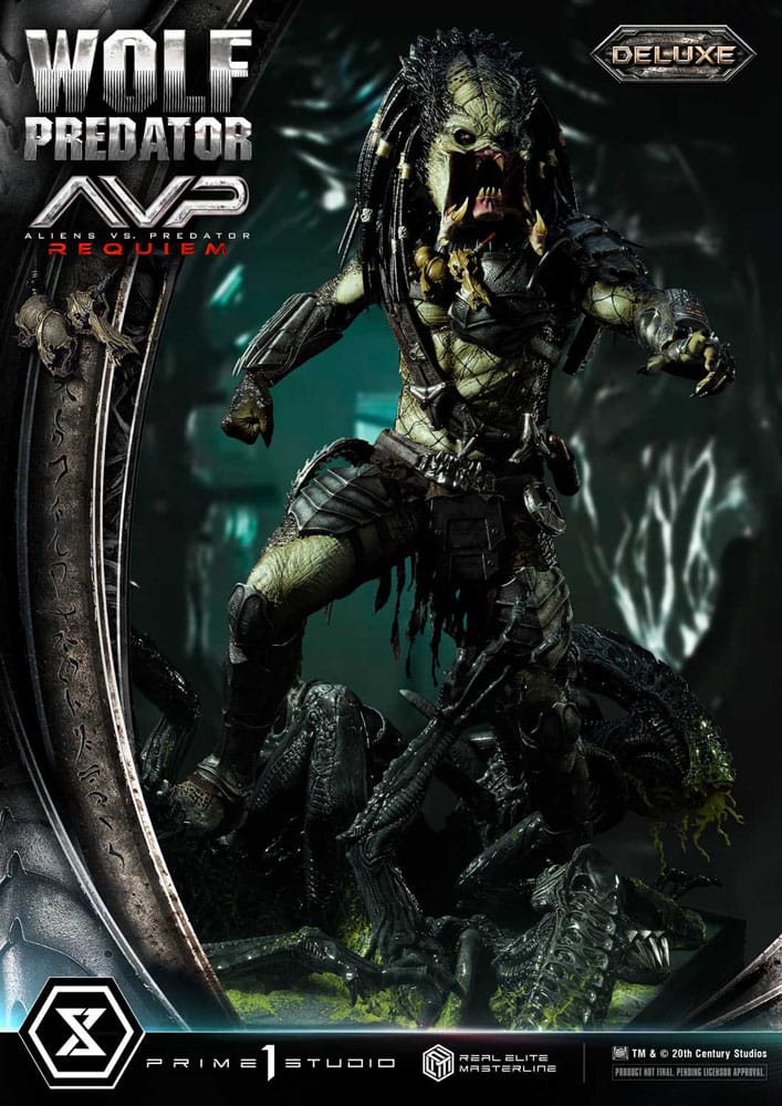 Alien vs. Predator Real Elite Masterline Series Statue 1/3 Requiem Wolf Predator Deluxe Ver. 95 cm