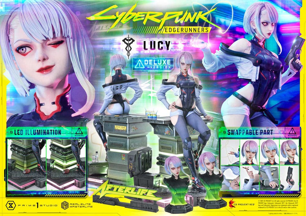 Cyberpunk: Edgerunners Real Elite Masterline Series Statue 1/4 Deluxe Bonus Version 50 cm