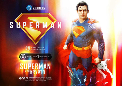 Superman (2025) Real Elite Masterline Series Statue 1/3 Superman with Krypto 95 cm
