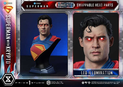 Superman (2025) Real Elite Masterline Series Statue 1/3 Superman with Krypto Bonus Version 95 cm