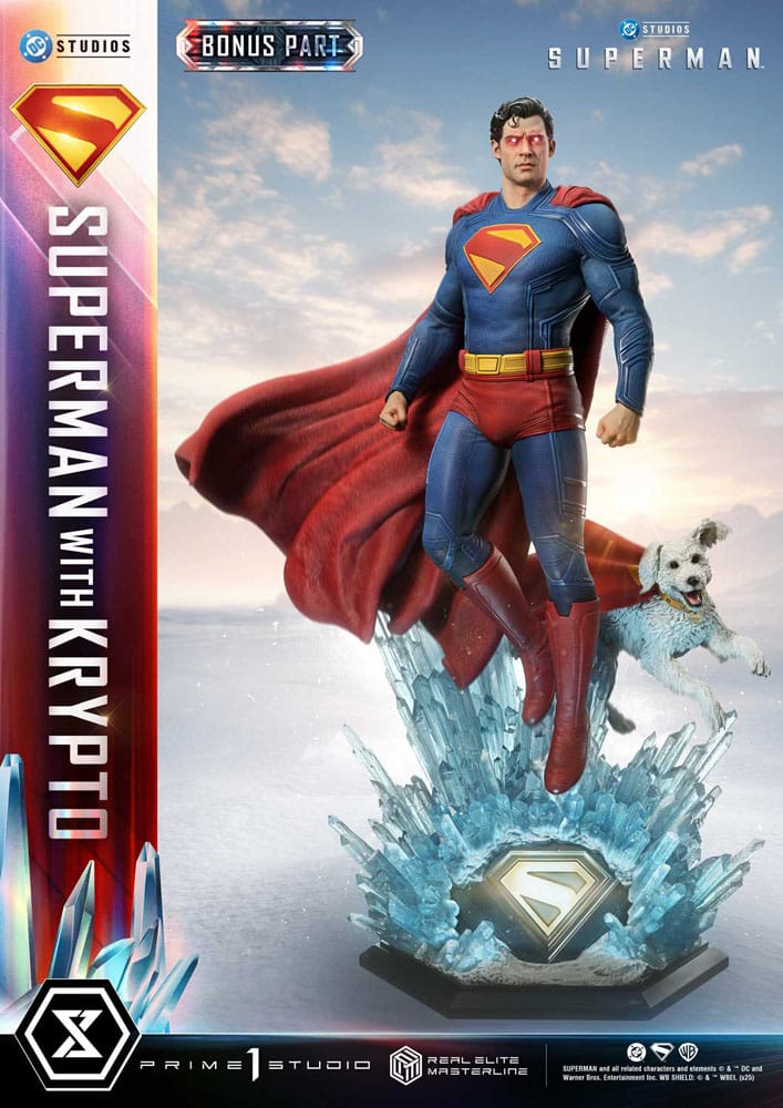 Superman (2025) Real Elite Masterline Series Statue 1/3 Superman with Krypto Bonus Version 95 cm