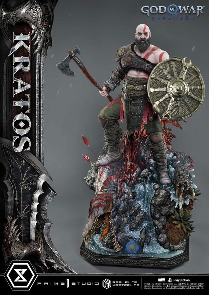 God of War: Ragnarok Real Elite Masterline Series Statue 1/3 Kratos Ultimate Version 95 cm Statues
