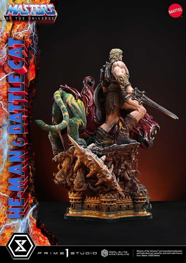 Masters of the Universe Real Elite Masterline Series Statue 1/4 He-Man & Battle Cat 86 cm