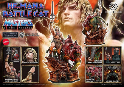 Masters of the Universe Real Elite Masterline Series Statue 1/4 He-Man & Battle Cat Ultimate Version 86 cm