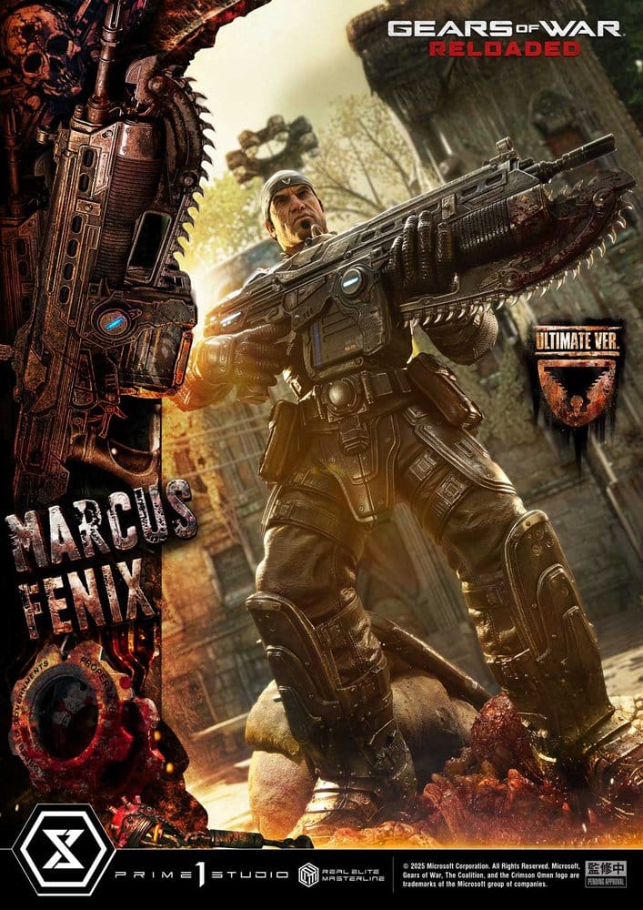Gears of War: Reloaded Real Elite Masterline Series Statue 1/3 Marcus Fenix Ultimate Version 97 cm