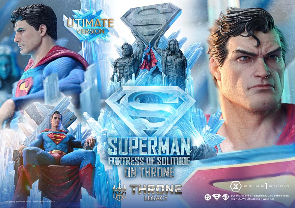 DC Comics Throne Legacy Collection Statue Statue 1/4 Superman Fortress of Solitude on Throne (Design by Gabriele Dell'Otto) Ultimate Version 52 cm