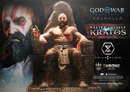 Throne Legacy God of War Series Statue 1/3 Ragnarok Master Thyself Kratos Bonus Version 67 cm