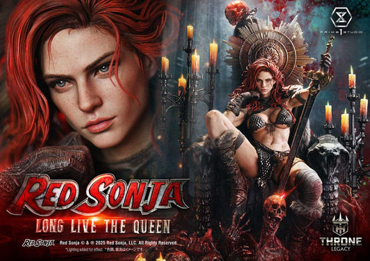 Red Sonja Throne Legacy Collection Statue Statue 1/3 Red Sonja: Long Live the Queen 77 cm