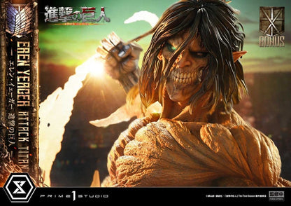 Attack on Titan (TV animation) Ultimate Diorama Masterline Statue Eren Yeager Attack Titan Bonus Version 81 cm