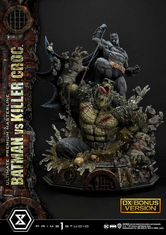 Batman Ultimate Premium Masterline Series Statue Batman Versus Killer Croc Deluxe Bonus Version 71 cm Statues