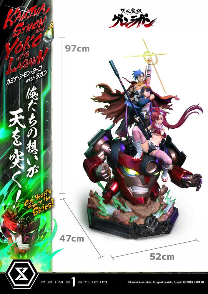 Gurren Lagann Ultimate Premium Masterline Series Statue 1/4 Kamina, Simon & Yoko with Lagann Deluxe Version 97 cm