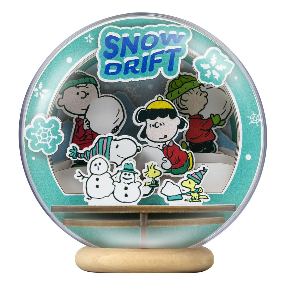 Peanuts Puremind Model Kit Wooden Theater Globe Snow Drift