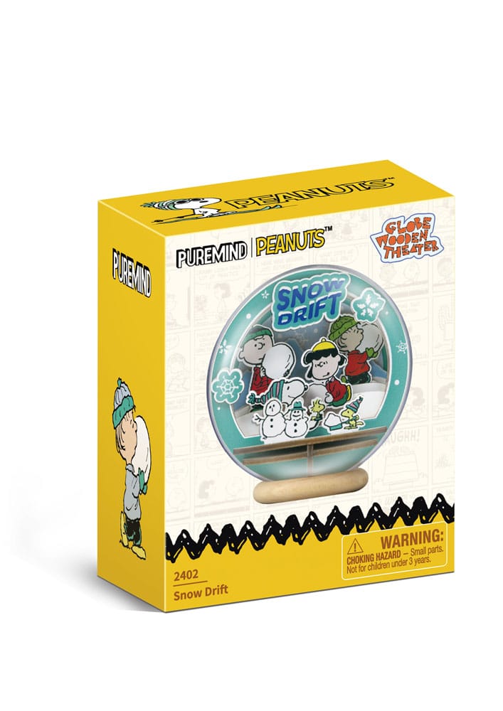 Peanuts Puremind Model Kit Wooden Theater Globe Snow Drift