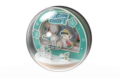 Peanuts Puremind Model Kit Wooden Theater Globe Snow Drift