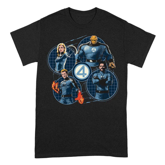 Fantastic Four T-Shirt Group Grid Circle Size M