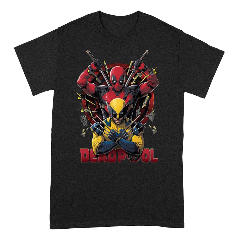 Deadpool T-Shirt Deadpool And Wolverine Pose Size L T-shirts