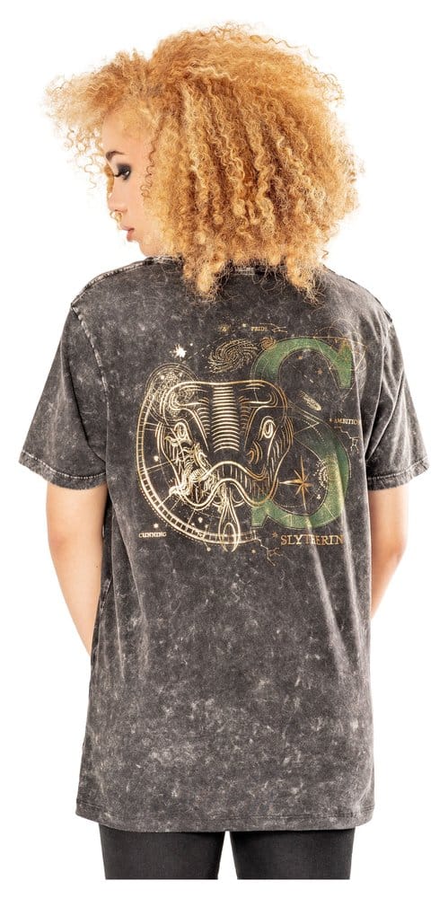 Harry Potter T-Shirt Slytherin Acid Wash Size L