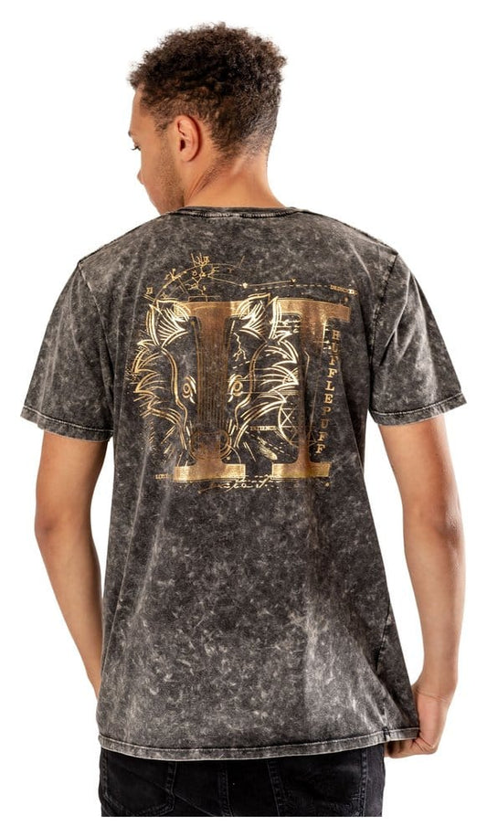 Harry Potter T-Shirt Hufflepuff Acid Wash Size M