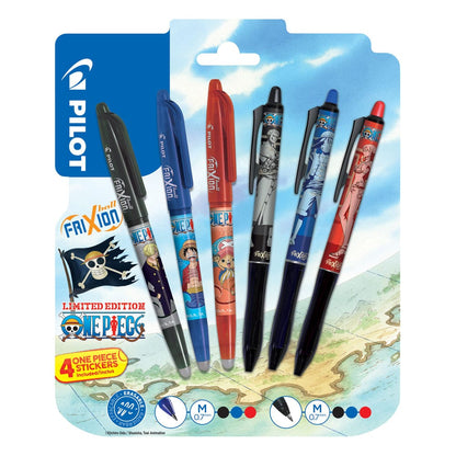 One Piece 6-pack Rollerball pen FriXion Ball & Ball+ Limited Sticker Edition LE 0.7 Stationery