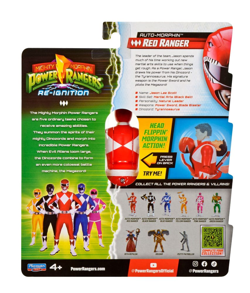 Mighty Morphin Power Rangers Action Figure Auto-Morphin Red Ranger 12 cm Action figures