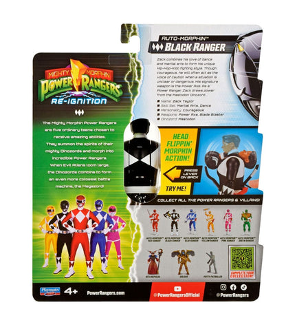 Mighty Morphin Power Rangers Action Figure Auto-Morphin Black Ranger 12 cm
