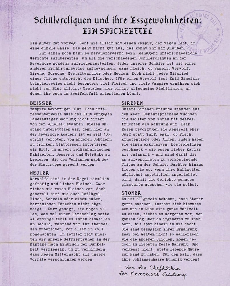 Wednesday: The Official Cookbook - Exceedingly Strange Recipes from Nevermore Academy *German Version*