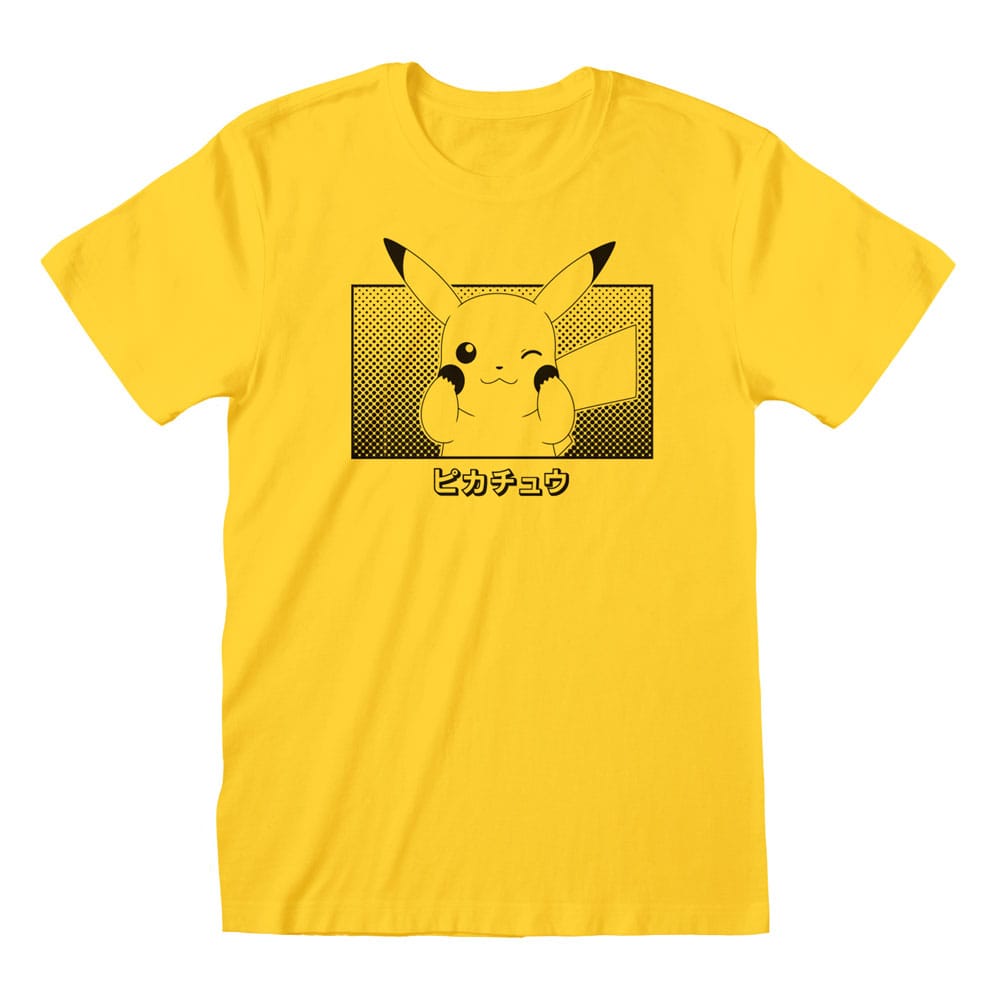 Pokemon T-Shirt Pikachu Katakana T-shirts
