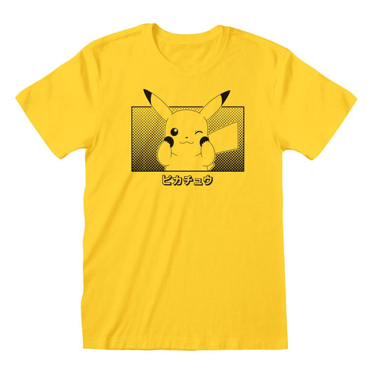 Pokemon T-Shirt Pikachu Katakana T-shirts