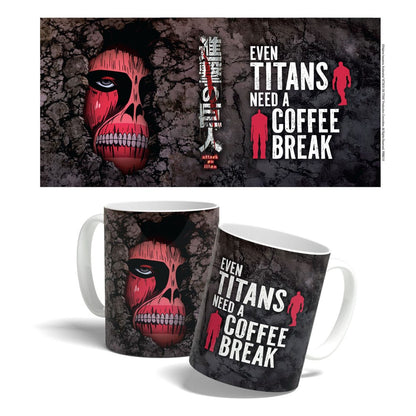 Attack on Titan Mug Titan Coffee Break Time 325 ml Cups & Mugs