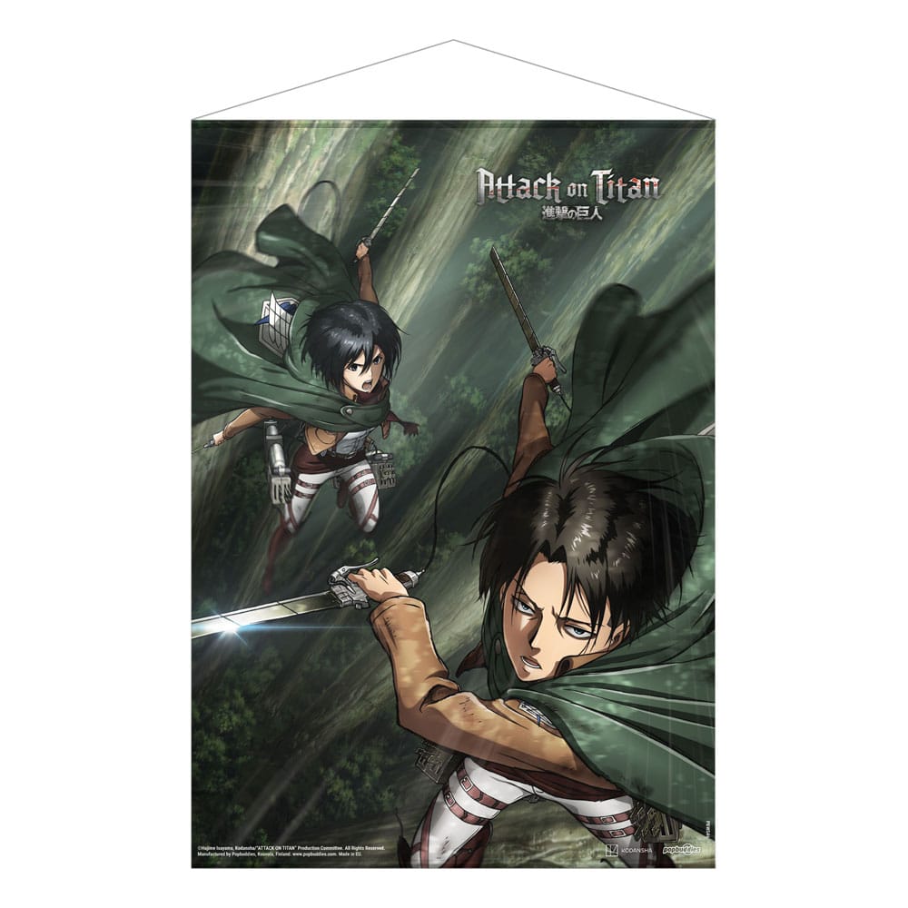 Attack on Titan Wallscroll Mikasa and Levi 50 x 70 cm Posters & Wallscrolls