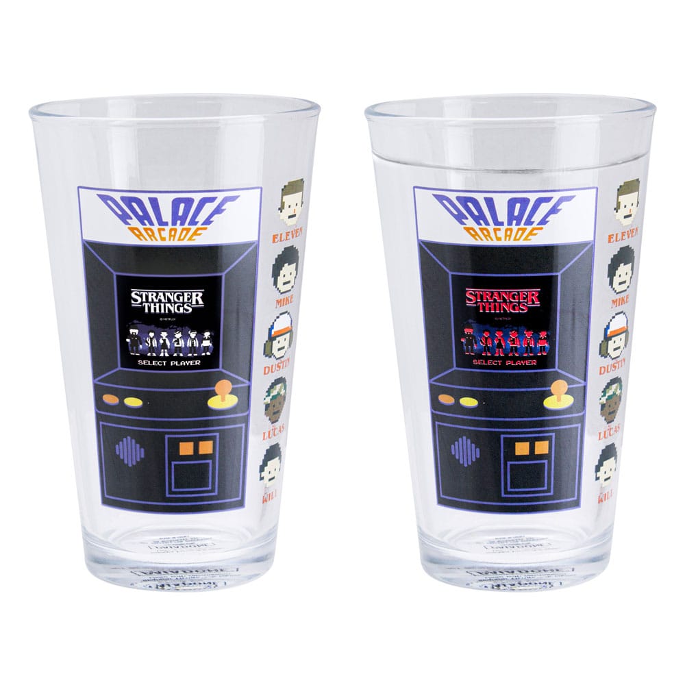 Stranger Things Drinking glass with thermo effect Arcade 400 ml Glasses & Coasters
