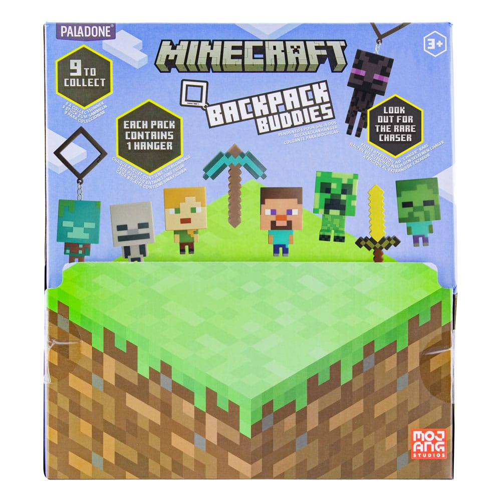 Minecraft Backpack Buddies Mystery Bags Series 4 Display (24) Keyrings