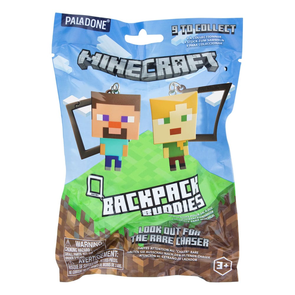 Minecraft Backpack Buddies Mystery Bags Series 4 Display (24) Keyrings