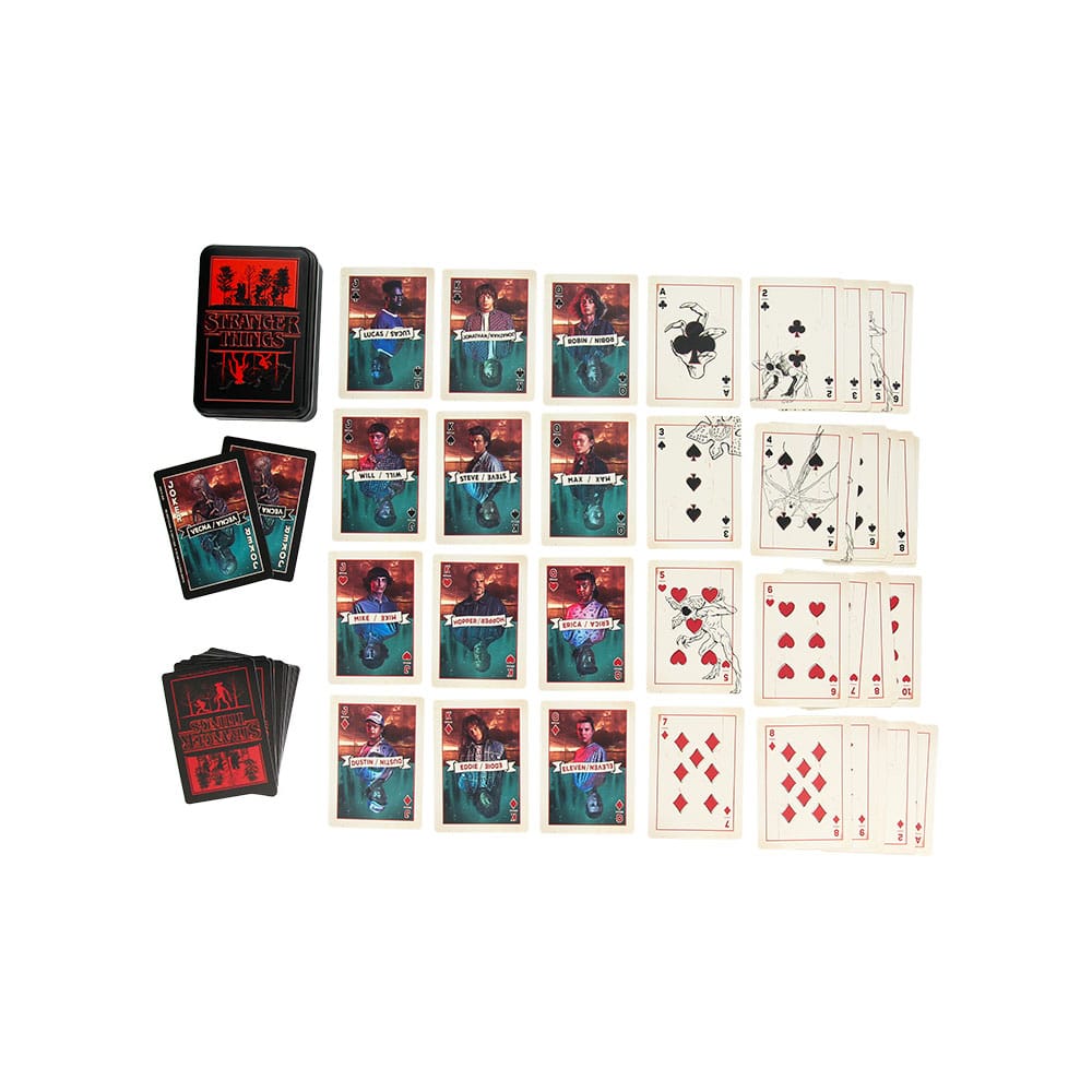 Stranger Thinngs 5 Playing Cards Metal