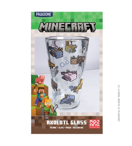Minecraft Pint Glass Axolotl
