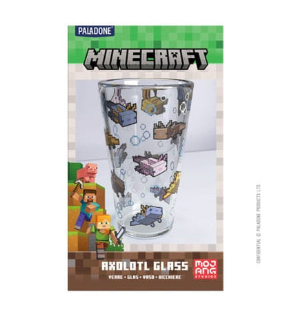Minecraft Pint Glass Axolotl Glasses & Coasters