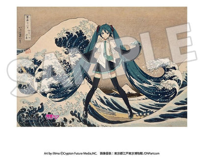 Katsushika Hokusai x Hatsune Miku Acrylic Panel Thirty-six Views of Mount Fuji The Great Wave off Kanagawa 30 cm