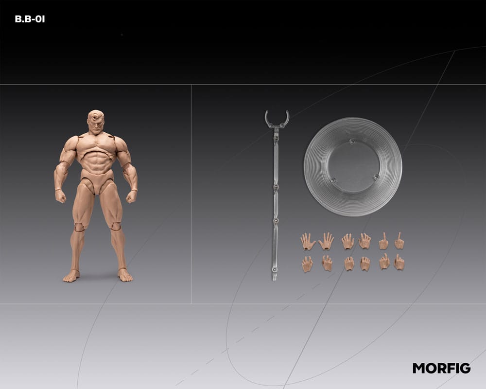 Inart Action Figure 1/12 Blank Male Body White 17 cm